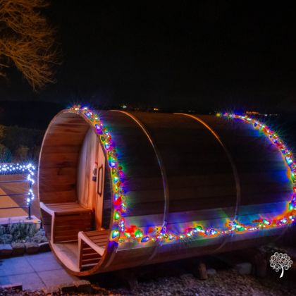 Vier kerst en nieuwjaar in Villa Faro Durbuy met sfeervolle kerstverlichting