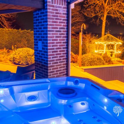 Vier kerst en nieuwjaar in Villa Faro Durbuy met sfeervolle kerstverlichting