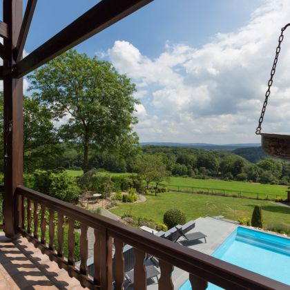 Villa Faro Durbuy - vakantiehuis huren met terras met uitzicht over de Ardennen